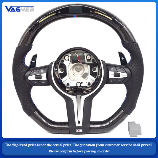 For BMW Thong 1 3 4 5 series F20 F30 F31 F35 F10 F11 F18 E90 E91 E92 E93 G30 LED carbon fiber Alcantara leather Steering wheel