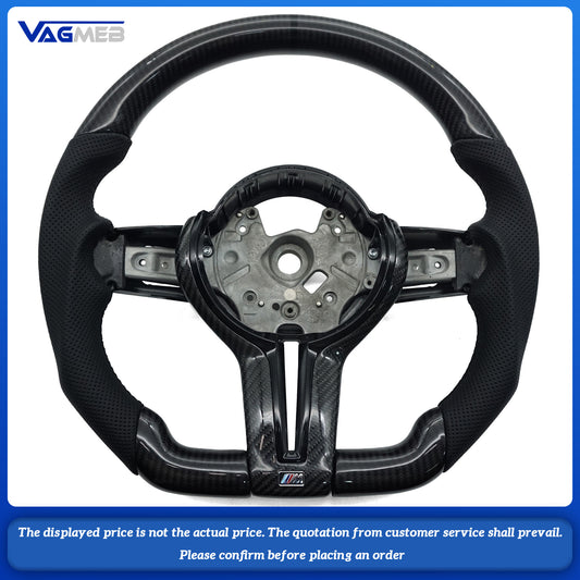 For BMW Thong 1 3 4 5 series F20 F30 F31 F35 F10 F11 F18 E90 E91 E92 E93 G30 LED carbon fiber Alcantara leather Steering wheel