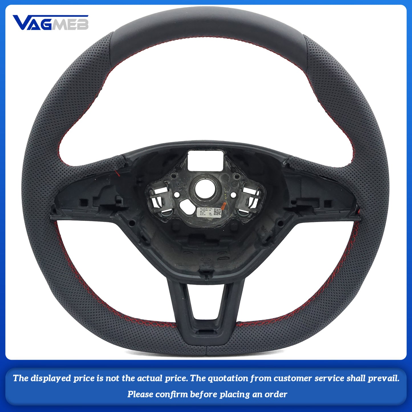 For SKODA Superb multifunctional semi perforated flat bottomed sports steering wheel 2018-2023