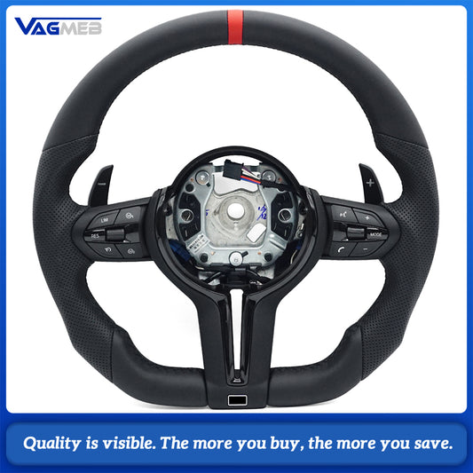 M Sport Steering Wheel for BMW Flat Bottom F01 F06 F10 F11 F12 F20 F21 F22 F25 F26 F30 F31 F32 F33 F34 F36 M3 F80 M4 F82 M5 F90