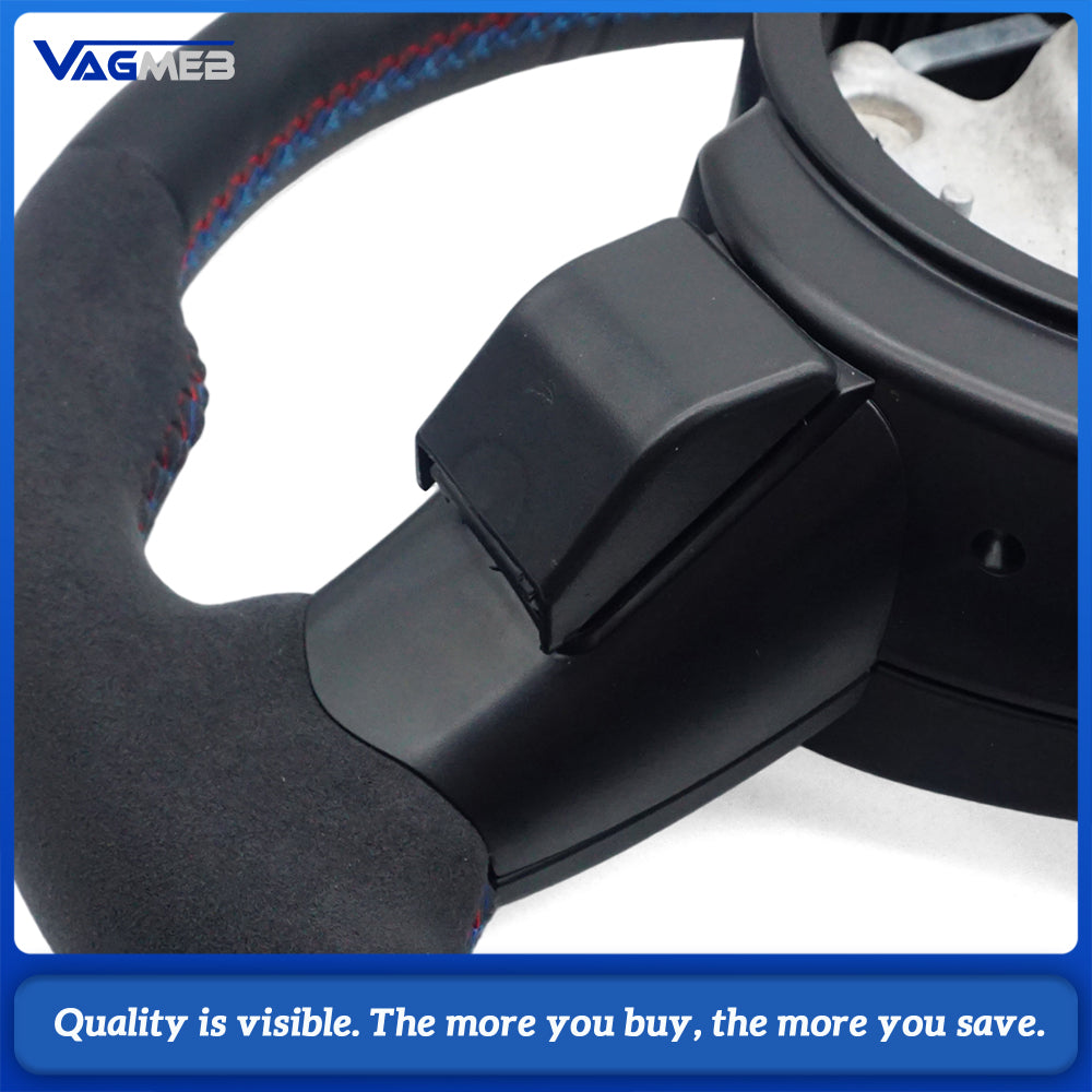 M Volante Lekrad Steering Wheel for BMW Half Alcantara F10 F11 F20 F21 F22 F25 F30 F31 F32 F33 F34 F36 F01 F06 F07 F12 F13 M3 M5