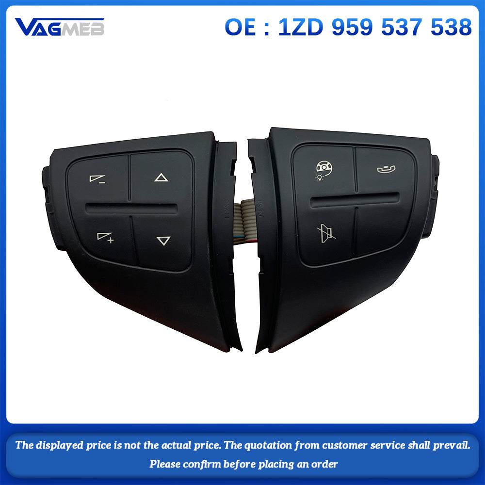 PTCP-oCar Multi Functional Steering Button for Skoda Octavia 2007-2017,Steering Wheel Accessories 1ZD 959 537 538