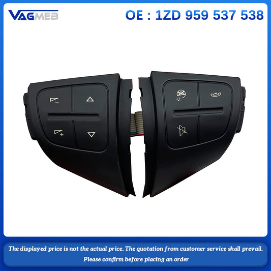 PTCP-oCar Multi Functional Steering Button for Skoda Octavia 2007-2017,Steering Wheel Accessories 1ZD 959 537 538