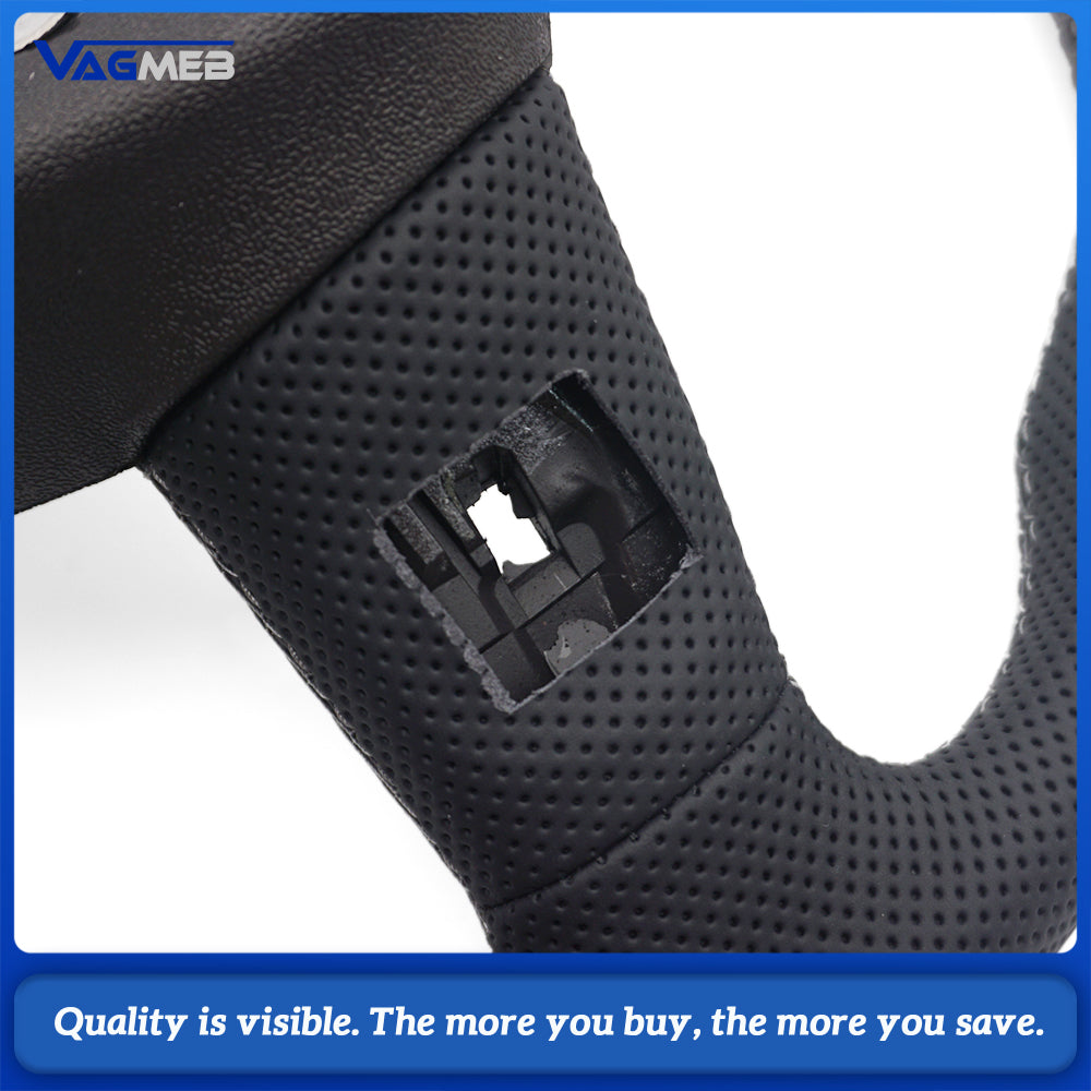 Perforated leather steering wheel for Audi Q5 FY Q7 4M Q8 S RS LOGO multifunctional steering wheel