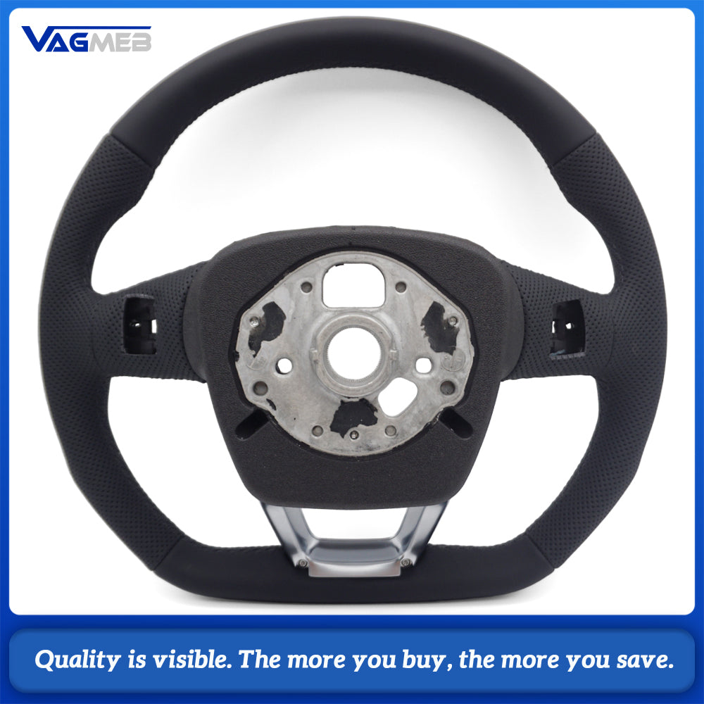 Perforated leather steering wheel for Audi Q5 FY Q7 4M Q8 S RS LOGO multifunctional steering wheel