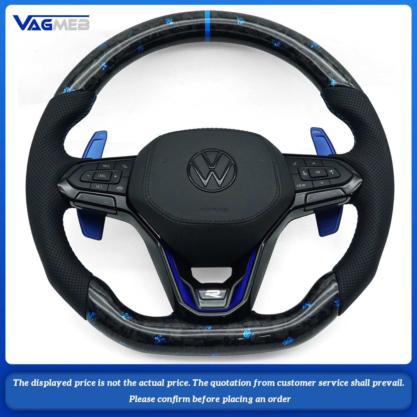 For VW Golf 7 7.5 GTI GTD GTE R 2013-2020 Polo GTI Tiguan Passat steering wheel