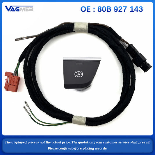 For Audi Q5 FY White Backlight Button LHD Hill Hold  Auto Hold Switch And Wire 80B 927 143