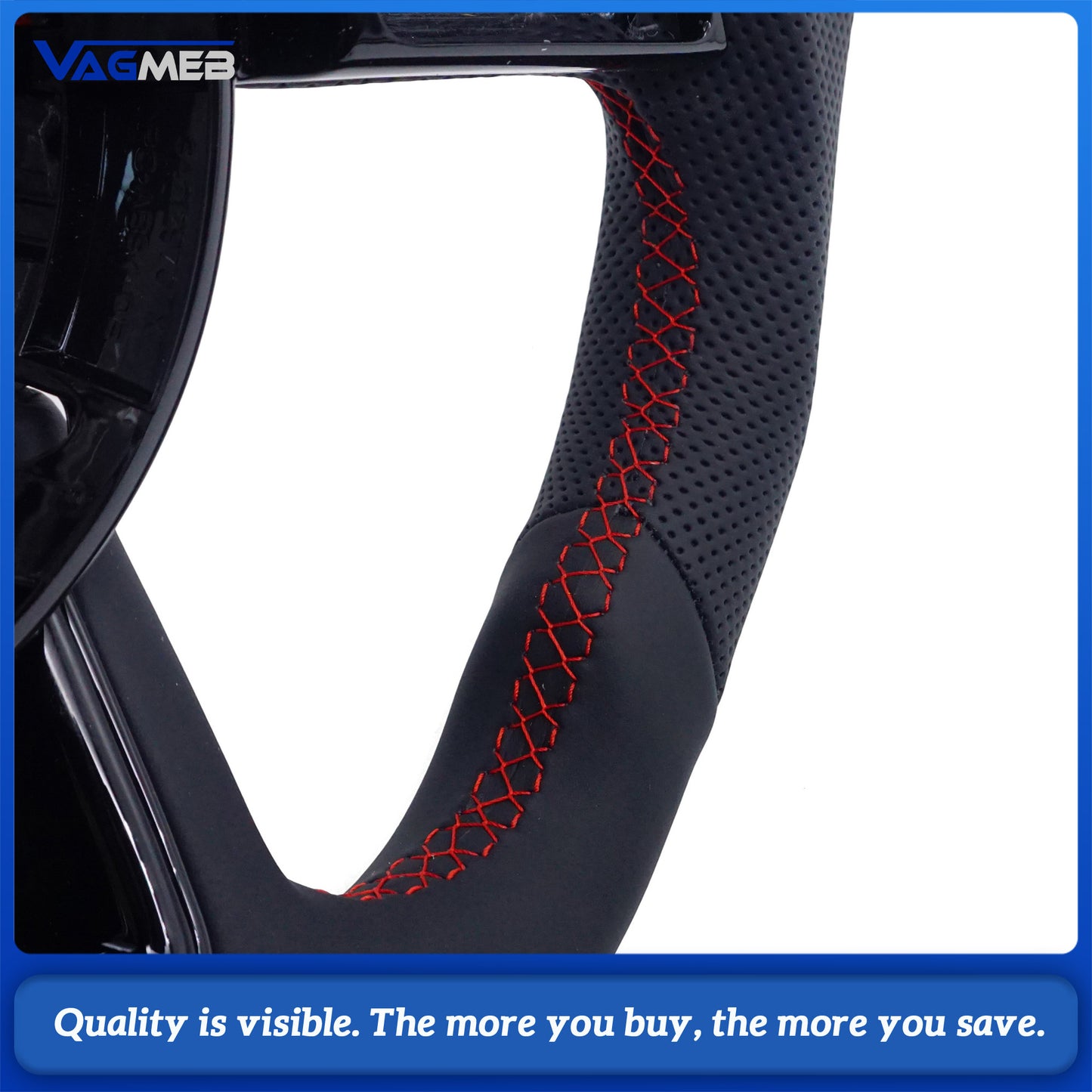 Sports style car steering wheel suitable for A4  B9 leather steering wheel car accessories