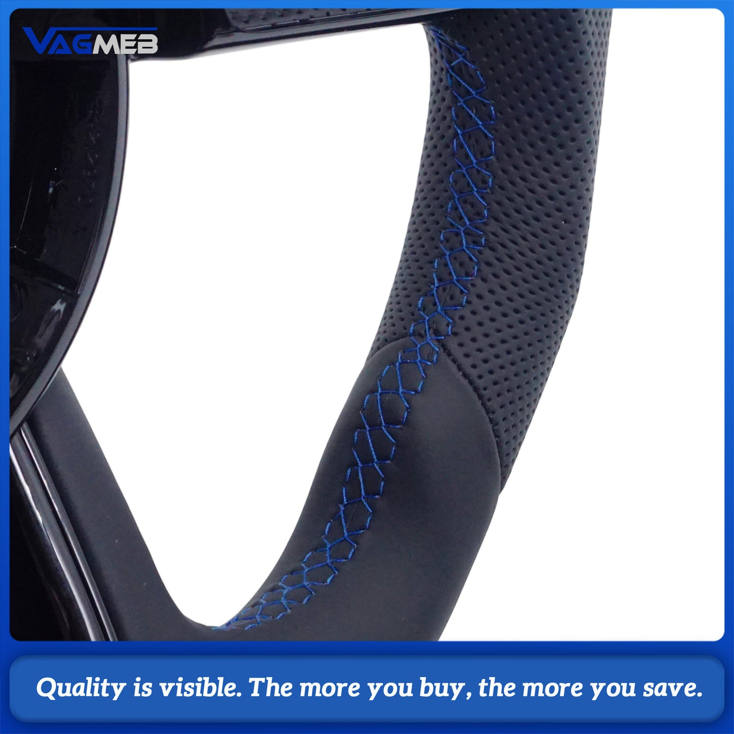 Sports style car steering wheel suitable for A4 S4 B9 A3 S3 8V RS4 RS5 A5 S5 2017-2024 leather steering wheel car accessories