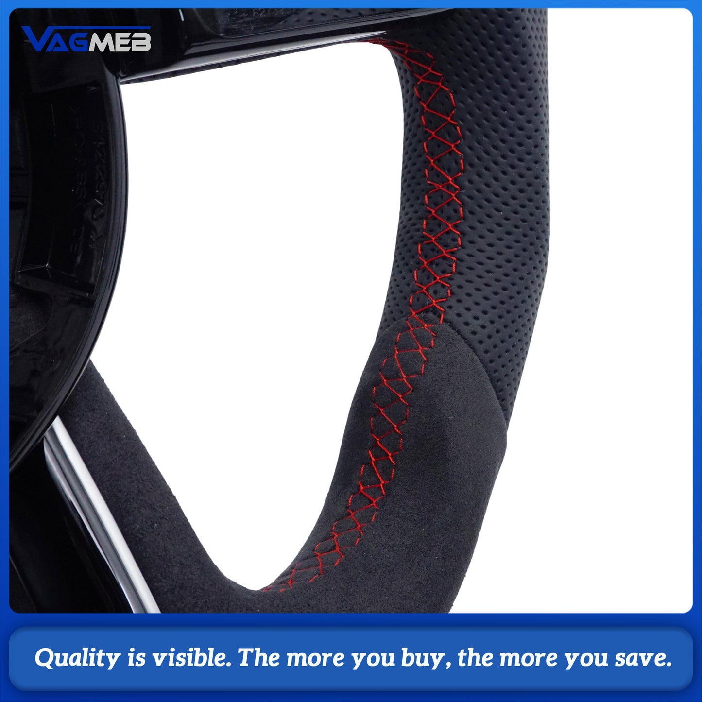 Sports style car steering wheel suitable for A4 S4 B9 A3 S3 8V RS4 RS5 A5 S5 leather steering wheel car accessories