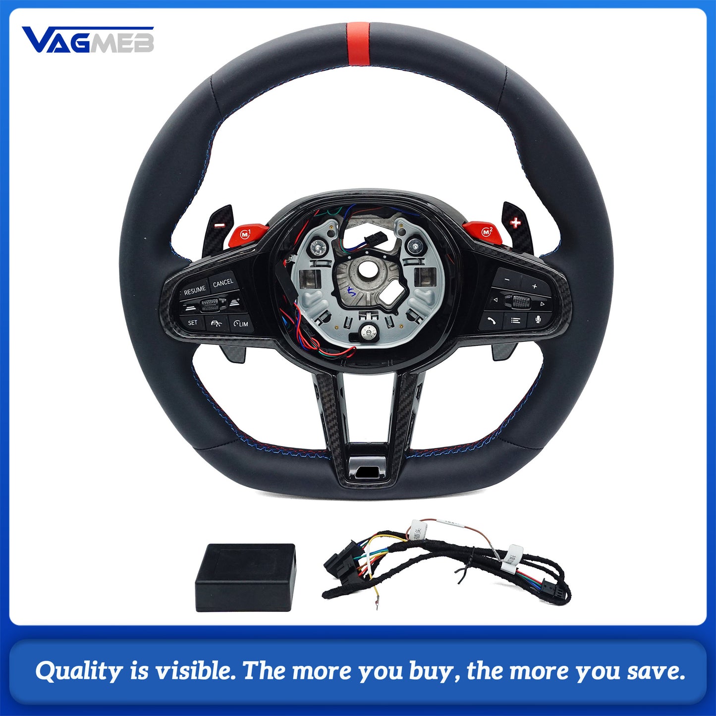Steering Wheel For BMW G20 G30 G31 G28 G05 G06 F30 F10 F15 F20 F22 F25 F31 F32 X1 X2 X3 X4 X5 X6 Sports Leather Steering Wheel