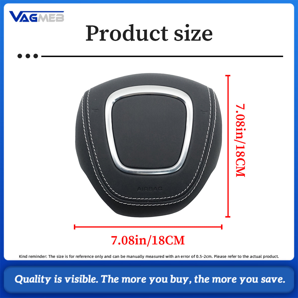 Steering wheel airbag cover multifunction steering wheel For Audi C6