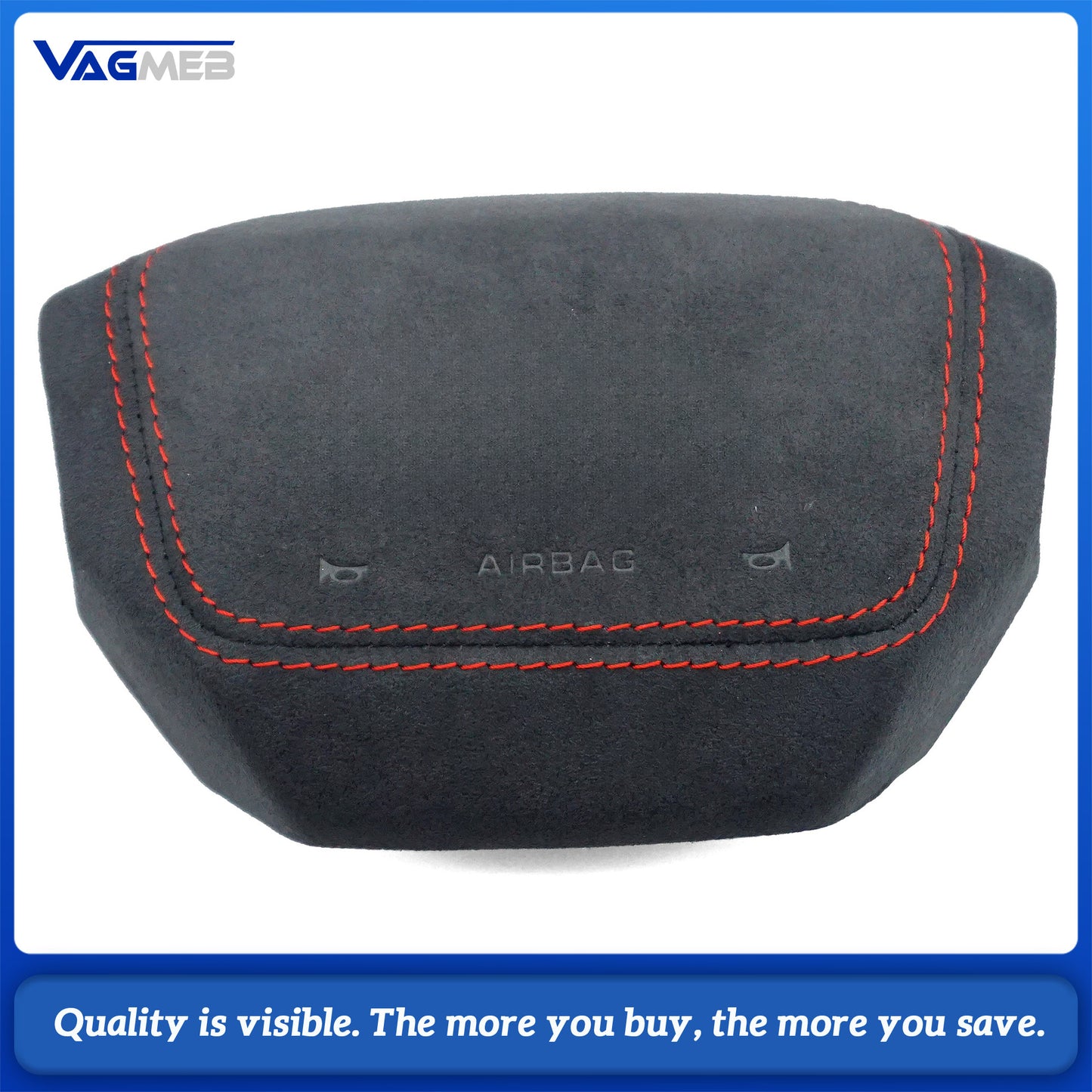 Steering wheel airbag cover multifunction steering wheel For Audi RS3 2015 Red stitching