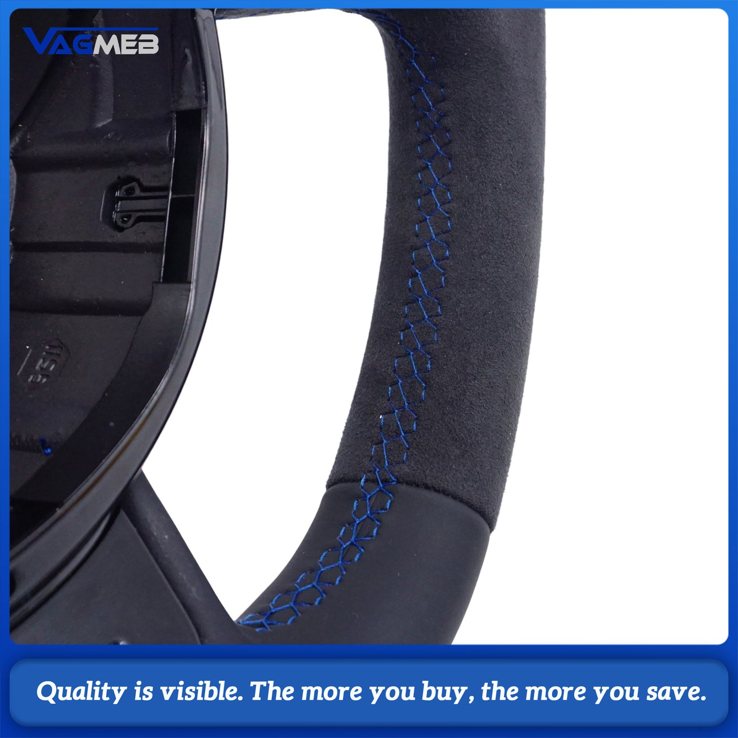 Suitable For Audi  A4 B8 customized full Alcantara fabric steering wheel support customization