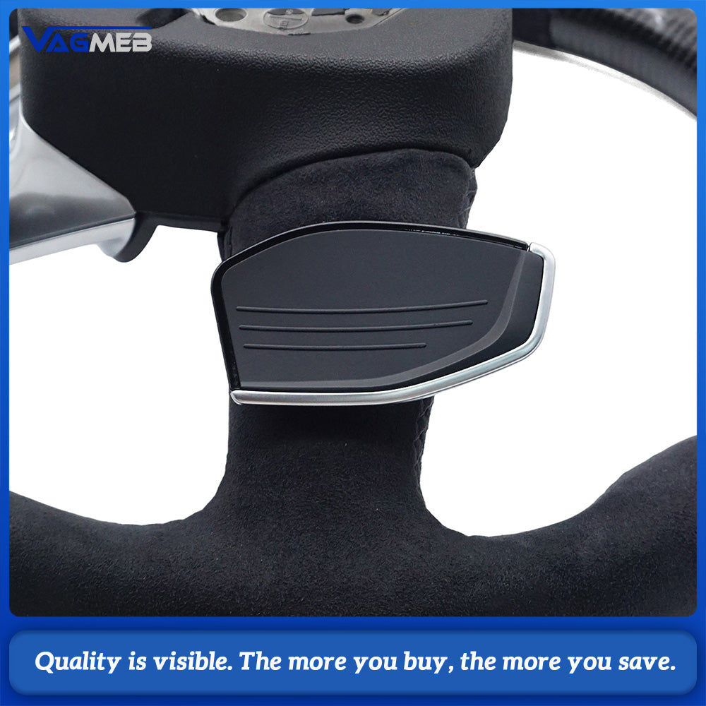 Suitable for Audi Q5 FY Q7 4M matte carbon fiber Alcantara steering wheel assembly with heating, Car Accessories