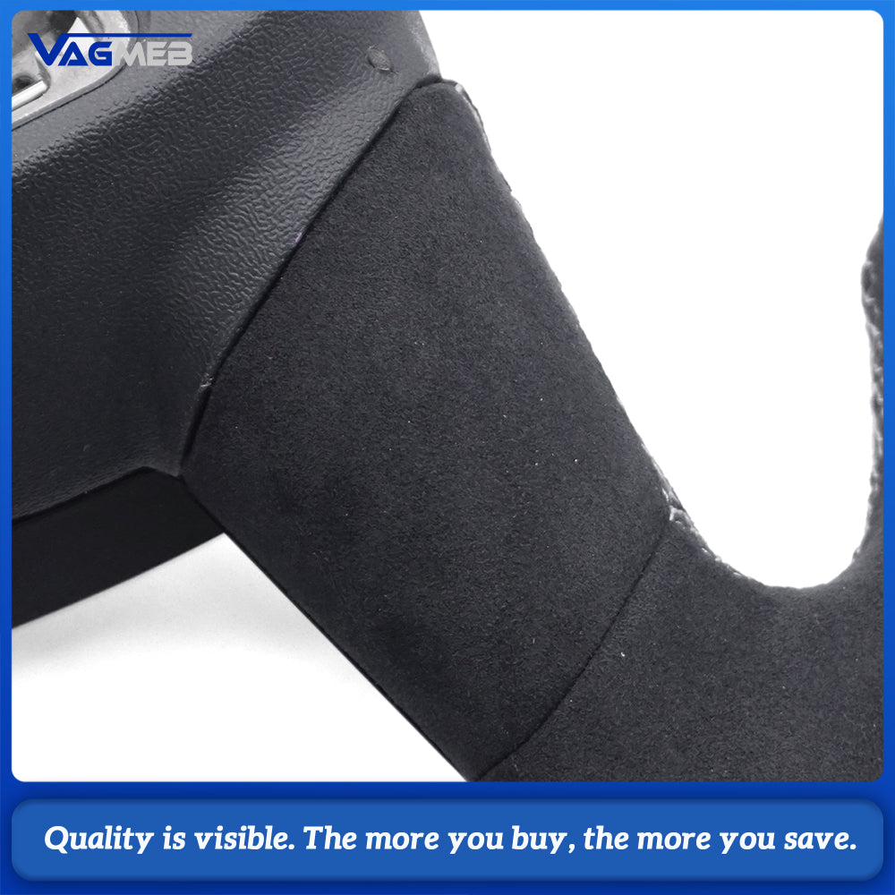 The heated steering wheel is suitable for Audi A6 C8 A7 painted black perforated leather steering wheel, Car Accessories