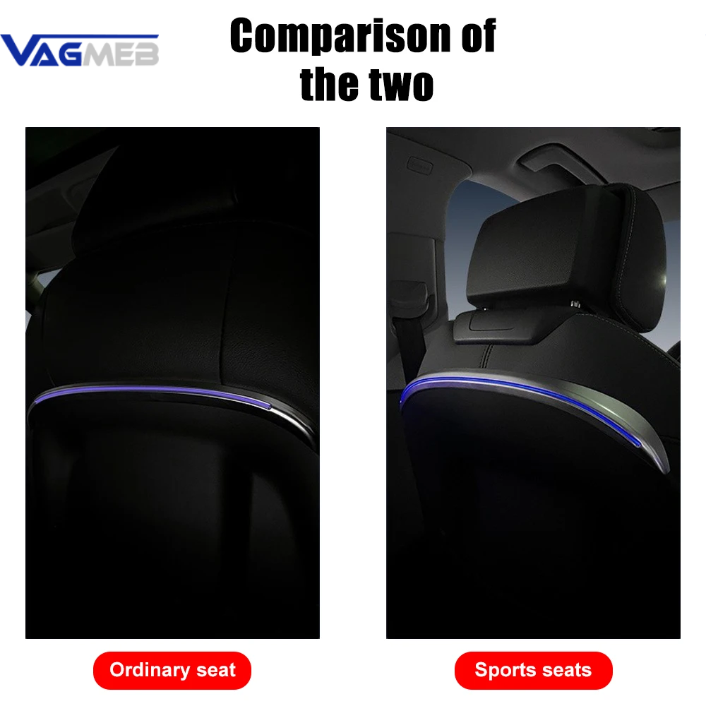 For Audi A4 B9 2017-2019 Modified Backrest Original Luminous Chair Light Inter Door Atmosphere Lamp Rear Seat Light