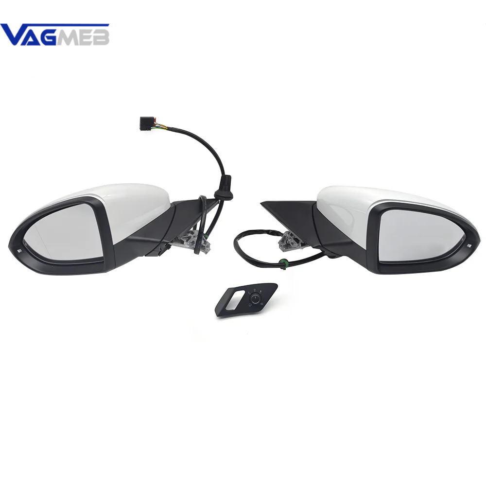 For VW Golf MK7 Auto folding mirror electric folding side mirrors with light Assembly 5GG 857 507 A + 5GG 857 508 A