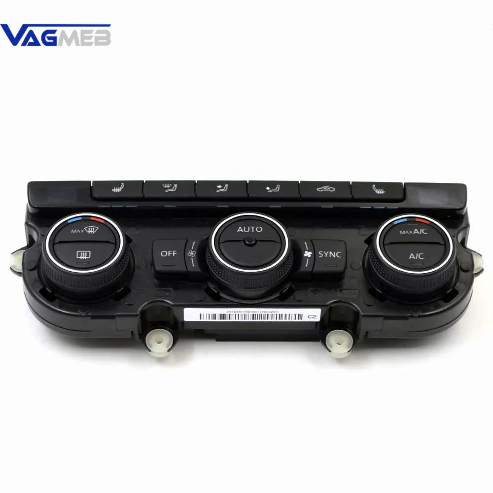 For VW Golf MK6 VI With temperature display Climatronic Air Condition Control Switch Seat Heater 5ND 907 044 E/G/C/J