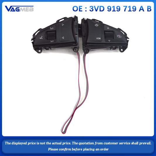 For Skoda Kodiak MK3 Multifunctional White Backlight Button 3VD919719A/B 3VD 919 719 A/B