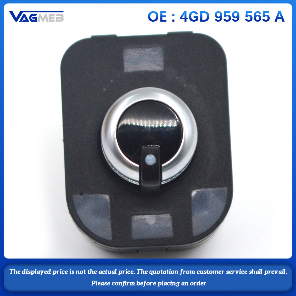 for Audi A6 S6 C7 A7 A8 TT COSTLYSEED Chrome Electric Mirror Adjust Switch Knob Folding  4GD 959 565 A