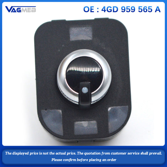 for Audi A6 S6 C7 A7 A8 TT COSTLYSEED Chrome Electric Mirror Adjust Switch Knob Folding  4GD 959 565 A
