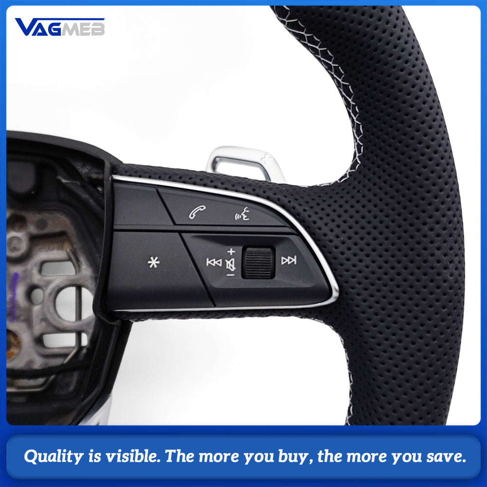 steering wheel suitable For Audi Q3 F3 perforated leather multifunction steering wheel, steering wheel accessories